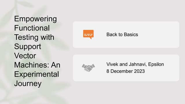 #Interactive Session by Vivek Patle and Jahnavi Umarji, "Empowering Functiona...