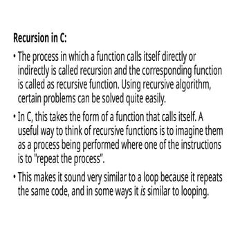 Lecture 12 - Recursion | PPT