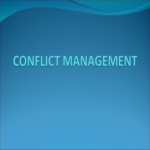 Session 11 conflict management ( SMS )