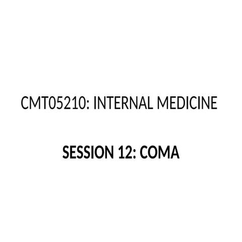 SESSION 12. COMA final slide presentation