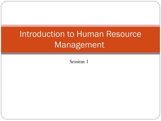 UNIT 1, HRM CONCEPTS | PPTX | Human Resources | Business