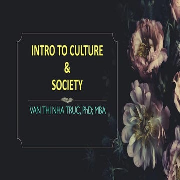Introduction to culture and society USSH