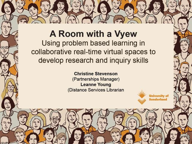 A room with a Vyew: using problem based learning in collaborative real-time v...