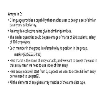 show the arrays ppt for first year students | PPT