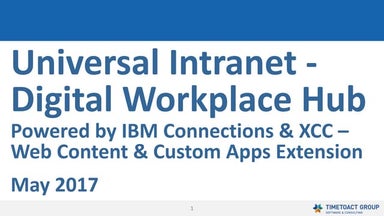 The Digital Workplace Hub: Where Digital and Engagement Propel the Market Lea...