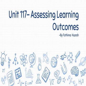 Assessing learning outcomes in classroom