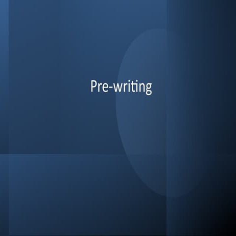 Effective Pre-Writing Strategies: Planning, Research, and Organization ...