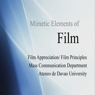 Session 1A film elements: Film Appr...