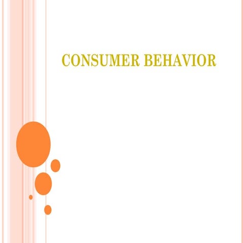 introduction to consumer behavior