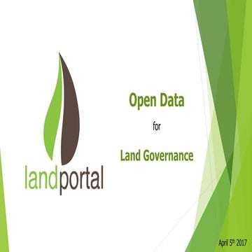 Open data for land governance