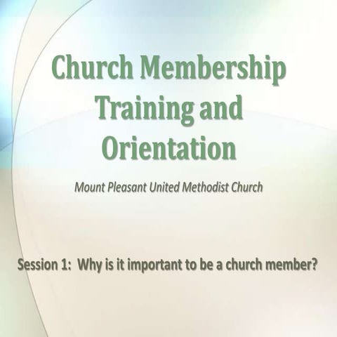 Session 1 Membership 101 