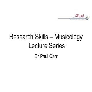 Session 1  Musicology  Introduction