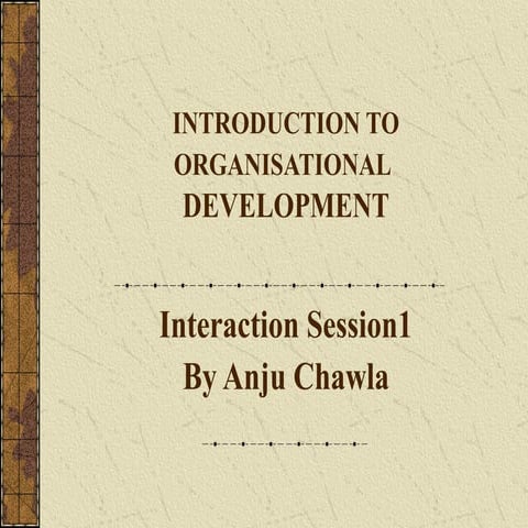 Introduction to Organizational Development