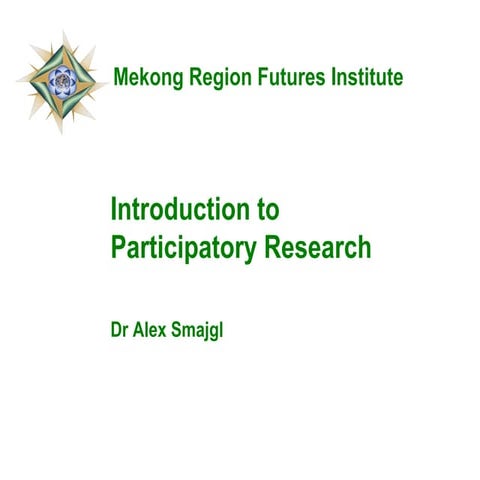 MERFI Introduction to Participatory Research
