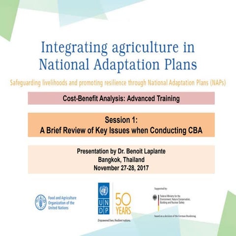 Thailand UNDP-GIZ workshop on CBA - A review of conduction cost-benefit analysis