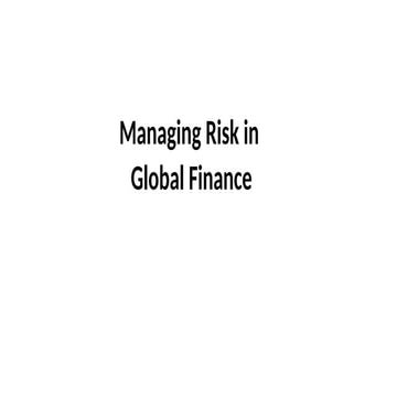 Session -1 Risk Case in business finance