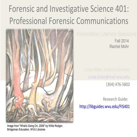 Information Literacy and RefWorks for Forensics