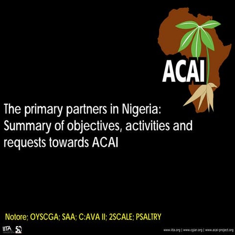 Session 1 summary of acai use cases nigeria development partners presentation