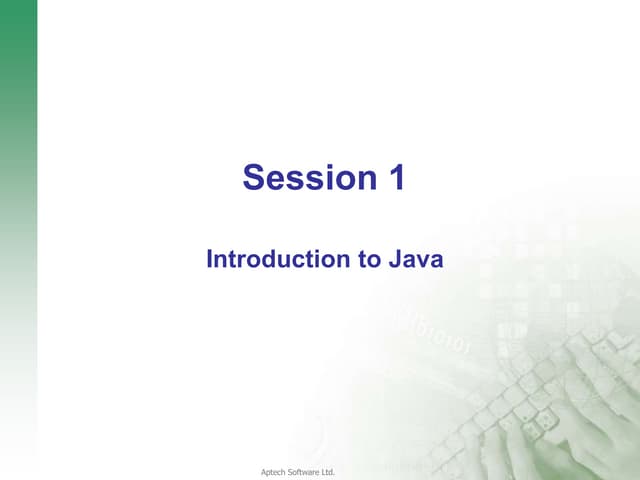 java basic ppt introduction, The Java language is known for its ...
