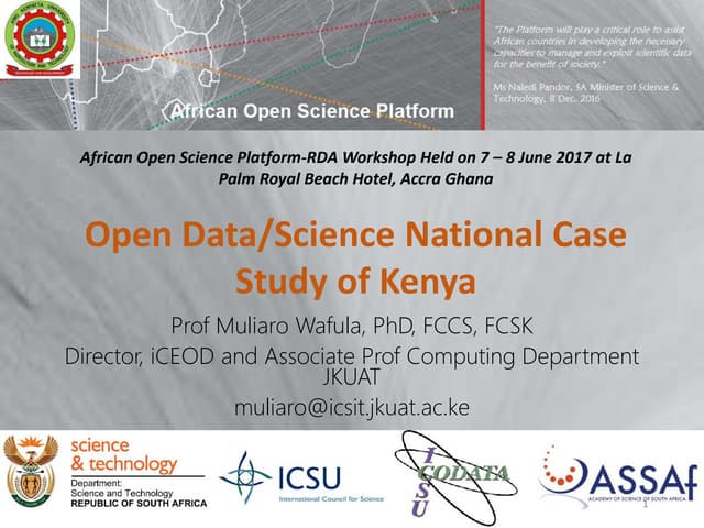 Open Data/Science National Case Study Kenya/Joseph Wafula