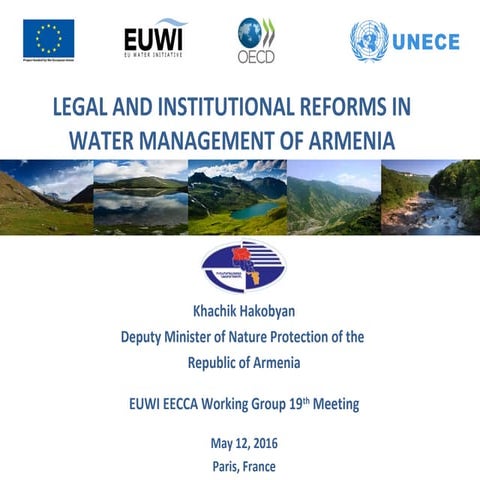 Legal and Institutional reforms in Water Management of Armenia