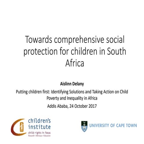 Putting Children First: Session 2.2.B Aislinn Delany - Towards comprehensive ...