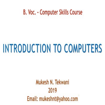 Session 2   Introduction to Computers