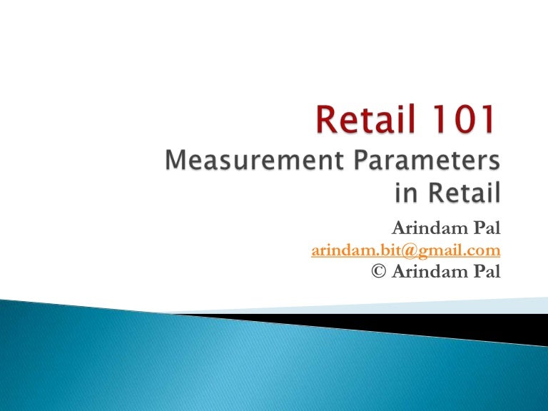 Session 2 measurement parameters in retail