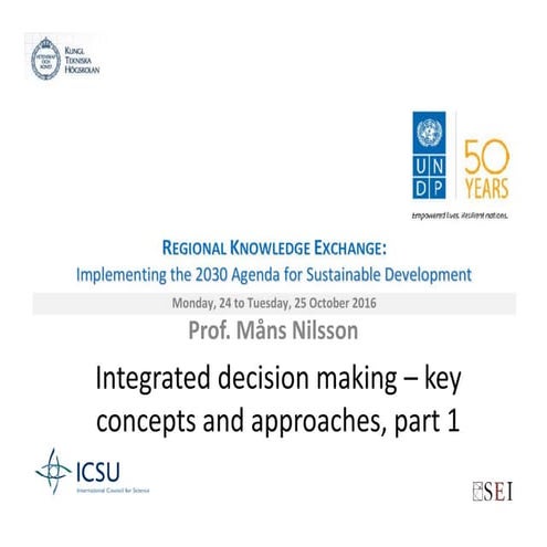 Integrated decision making – key concepts and approaches | PDF