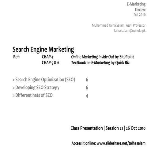 Session 21  E-marketing - 26 Oct 10