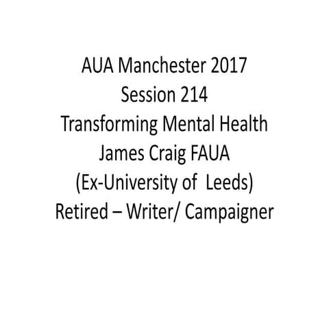 Transforming Mental Health