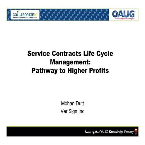 Oracle Service Contracts Lifecycle Management
