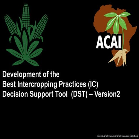 Session 2 2 Development of the Best Intercropping Practices Decision Support ...