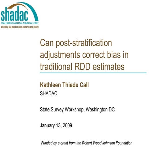 Can post-stratification adjustments correct bias in traditional RDD estimates