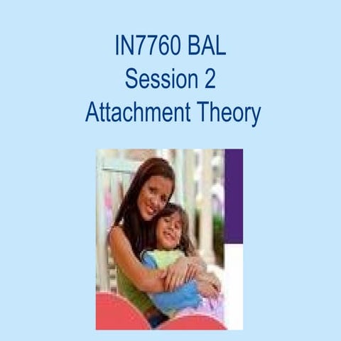 Session 2 Attachment Theory Presentation