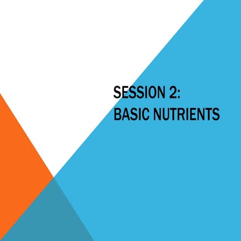 Session 2 basic nutrients