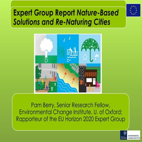 Expert Group Report: Nature Based Solutions and Re-Naturing Cities – Pam Berry
