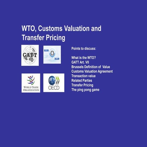 Customs Valuation and Transfer Pricing | PDF