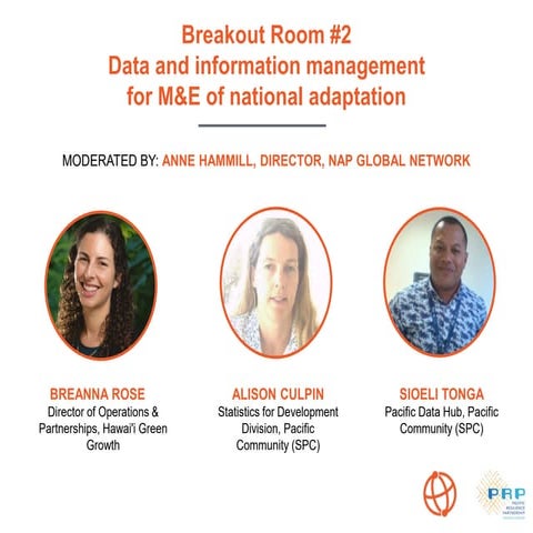 Data and information management for M&E of national adaptation
