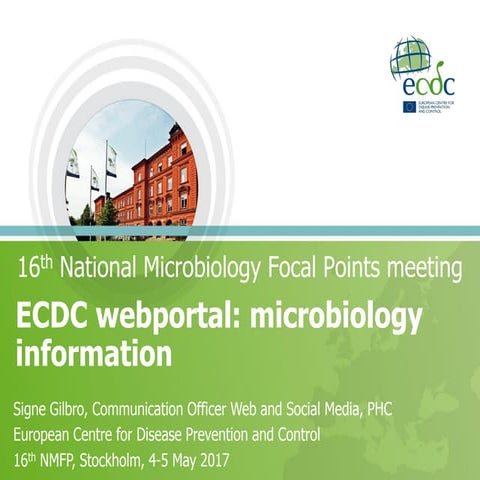 ECDC webportal microbiology information