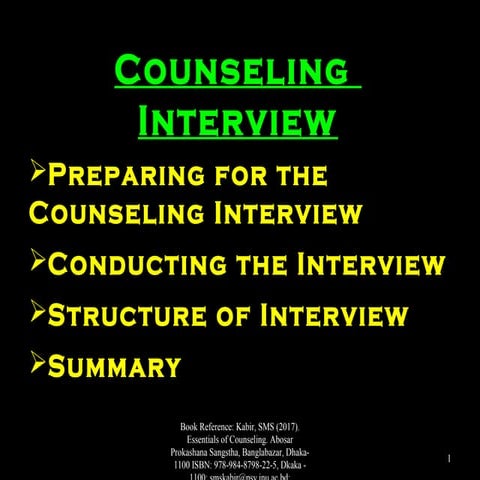 Counseling Interviewing