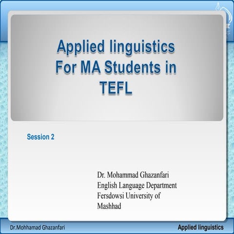 An Introduction to Applied Linguistics part 2