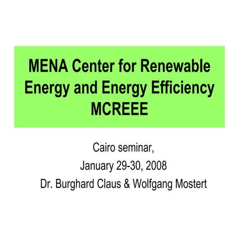 Session2  mcreee wolfgang_mostert_burkhardclaus