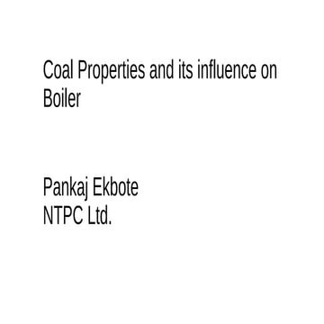 Session 2 module 2 coal properties and effect on cobustion
