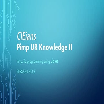 Session 2 of programming | PPT