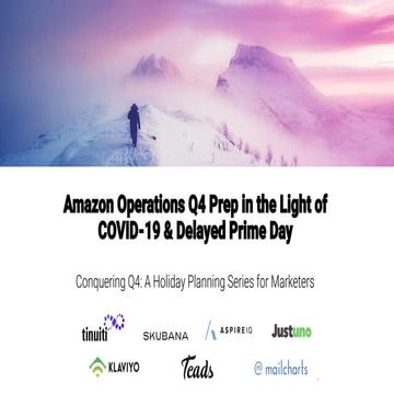 Amazon Operations Q4 Prep in the Light of COVID-19 & Delayed Prime Day