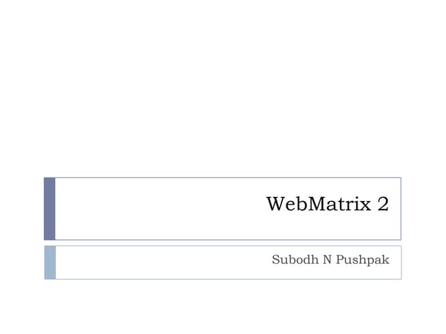 WebMatrix2