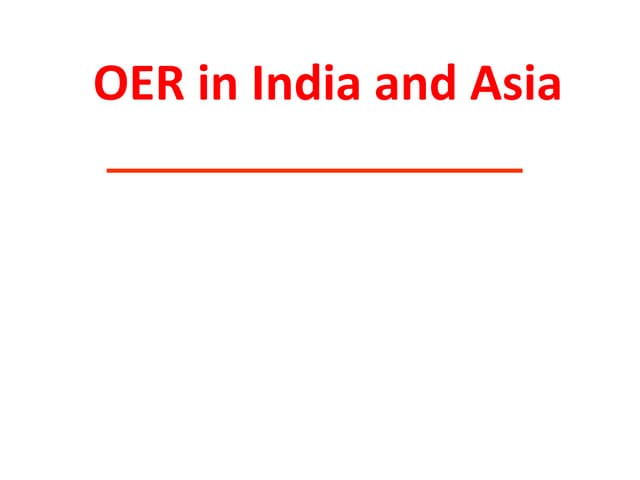 Open Educational Resources - Projects Asia