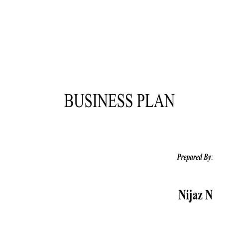Business plan - Entrepreneurship
