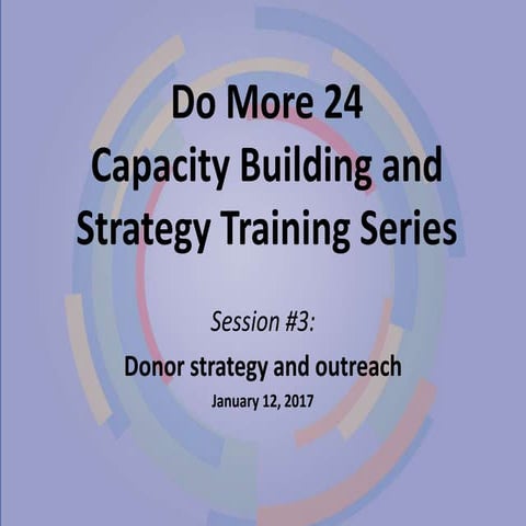 Do More 24 2017 Capacity Building and Strategy Training Series: Session 3